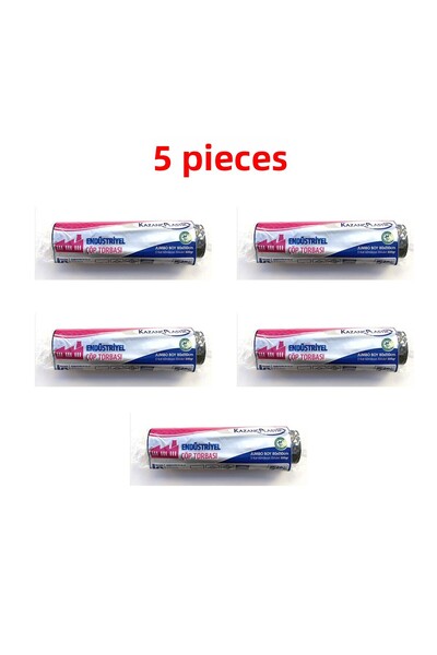 KAZANÇ كيس نفايات صناعي بلاستيكي جامبو - 500 غرام. - 80 × 110 سم. / 5 لفات من...