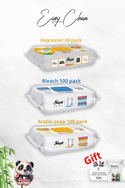 Sleepy 100 قطعة من ماء الغسيل بالصابون العربي من سليبي - 30 قطعة من من مناشف ...