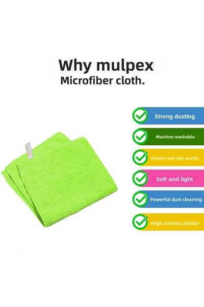 Mulpex Microfiber General Cleaning Cloth, Green, 40x40 cm.