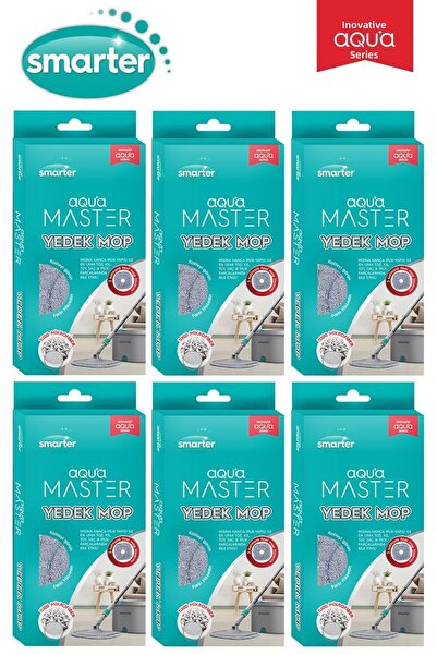 SMARTER Aqua Master 6 Pieces Spare Mop Clean & Dirty Water Separation Feature Automatic Cleaning Set Mop P