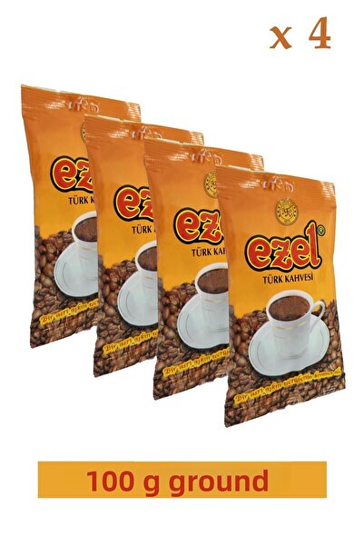 Ezel Kahve Turkish Coffee Medium Roast - Freshly Ground – 4 X 100 g Set