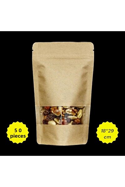 COLORPAK 50 قطعة DOYPACK (18*29 سم) مع نافذة كرافت