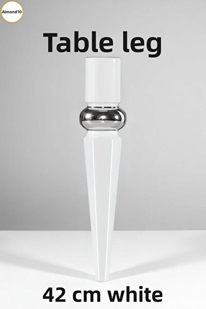 Badem10 Ellipse Coffee Table Leg 42cm Plastic White Table Foot Kitchen Coffee Table Dining Table Furniture Legs White