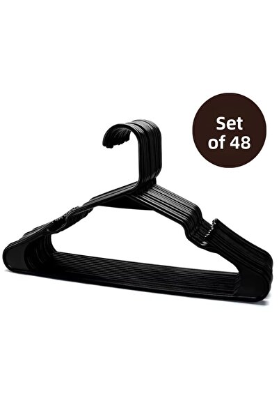 Dorcia Home طقم فستان وملابس بلاستيك أسود - طقم 48 قطعة