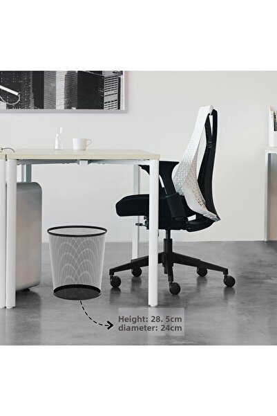 REYKA HİJYEN Trash Can with Mesh Holes White / Office under Desk
