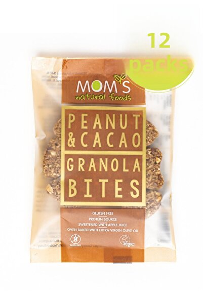 Mom's Natural Foods عبوة مكونة من 12 قطعة من الفول السوداني الخالي من الغلوتين والكاكاو