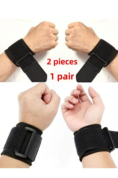 Beyaz Medikal قطعتان من أساور المعصم المرنة للرياضيين للياقة البدنية ودعم الو...