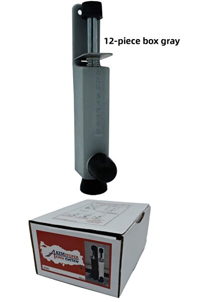 ŞENEL Yapı Market 12 قطعة من سدادة الباب المضغوطة ذات الفرامل باللون الرمادي