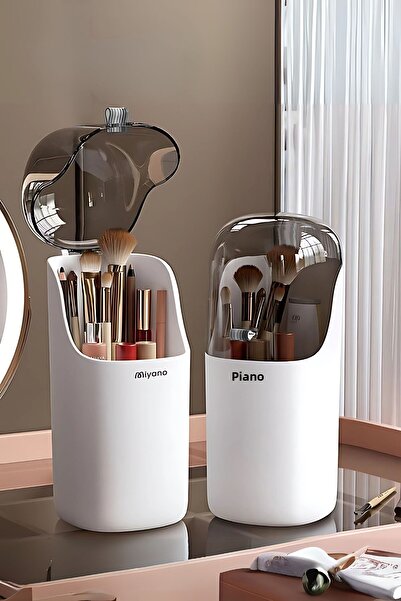 Miyano S15 فرشاة بغطاء قابل للفتح وصندوق منظم للمكياج