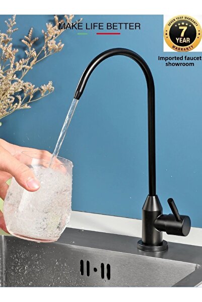 OEM صنبور تنقية المياه باللون الأسود غير اللامع - موديل مدمج جديد