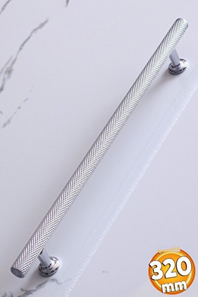 Badem10 Cabinet Knobs and Pulls Covers: Climax Handle 320 mm Chrome Color Metal Application