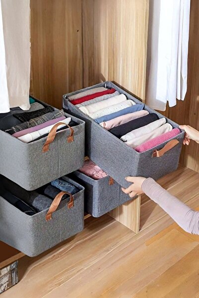 Sertil 4 Pieces 45X30X20 Large Steel Frame Cabinet Interior Shelf Organizer Foldable Clothing Organizer