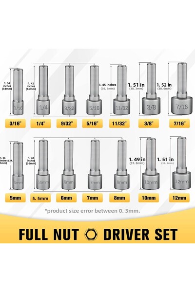 DUTRIEUX 9pcs/14pcs Powerful Socket Inner Hexagonal Wrench Hexagonal Handle Screwdriver Socket Extension R...