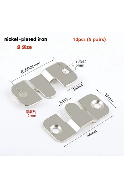 Choice 10 قطع من دعامات التثبيت المسطحة المصنوعة من الحديد المطاوع مع مشبك تع...