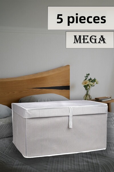 Nanteks 5 Κουτιά οργάνωσης πολλαπλών χρήσεων με καπάκι 60x40x30 εκ.