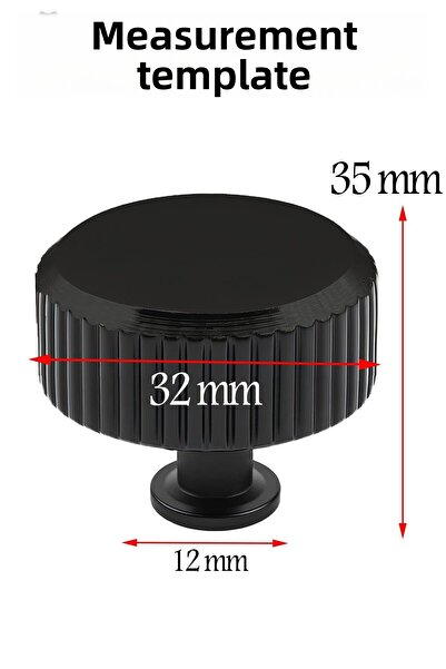 Badem10 Κορώνα ριγέ κουμπί μεταλλική λαβή Μαύρα έπιπλα Συρτάρι κουζίνας Ντουλάπα ντουλάπα Λαβή λαβής