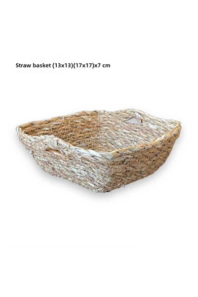 Amentes سلة ديكور من الخيزران والخوص لتنظيم المنزل