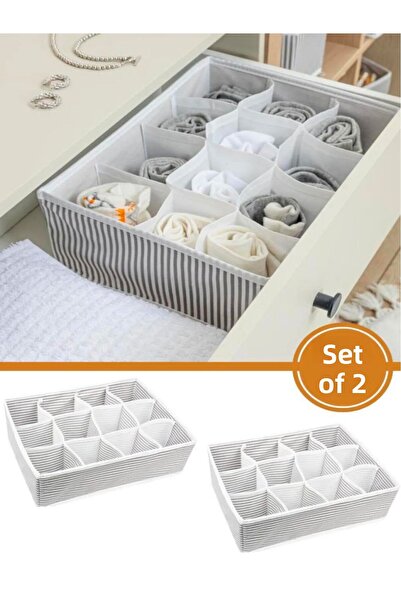 Smyak منظم أدراج مكون من 12 حجرة، منظم جورب وغسيل للأطفال متعدد الأغراض مكون ...