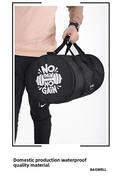 BAGWELL BY ALİ ERCİVAN Geantă de gimnastică de fitness cu logo-ul sportiv special cu ochi cilindrici de mărime mare