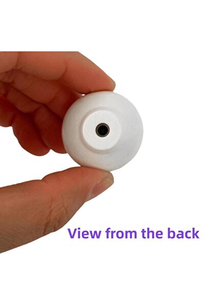 GLASWEN 8 Pieces Blue-White Floral Patterned Polymer Handle Mushroom Set - Furniture Kitchen Cabinet Drawer