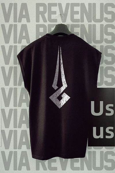 Vordevia Zeus Symbol Printed 100% Cotton Zero Sleeve Sports Tshirt