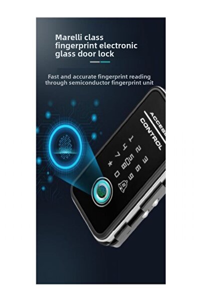 Marelli قفل باب زجاجي إلكتروني مزود بكلمة مرور وبطاقة