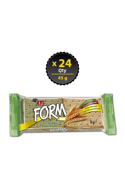Eti 45 جرام × 24 قطعة بسكويت بالنخالة
