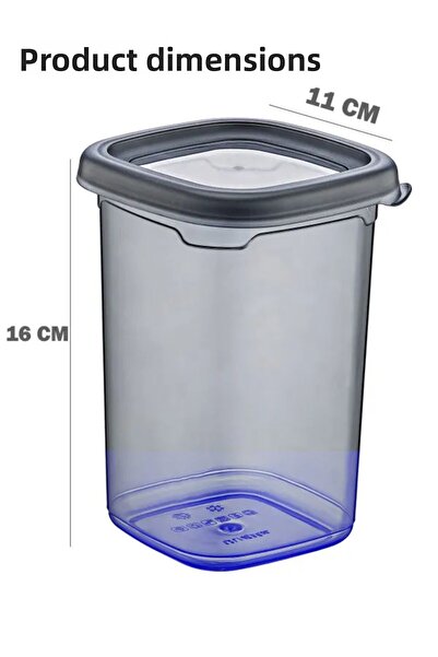 grimorlife 6 Pieces of Bianca Leak-Proof Labeled Food Pulses Storage Container 1200 Ml - Deep Freezer and Microwave
