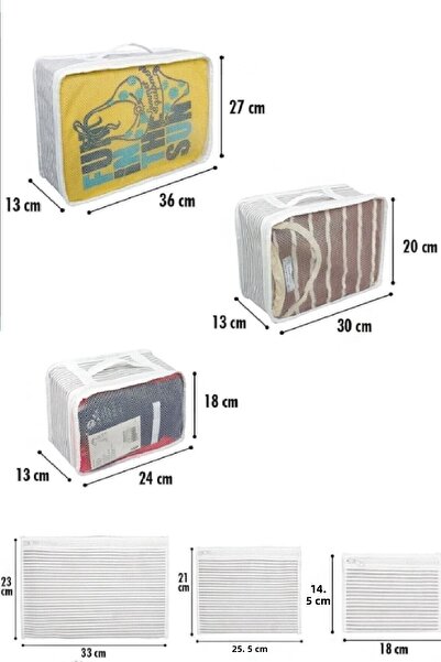 winbox 6-Piece Maternity Hospital Exit Bag Organizer Gray Striped