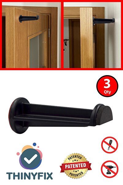 Thinyfix سدادة باب بلاستيكية سوداء متعددة الأغراض ذاتية اللصق من الجيل الجديد...