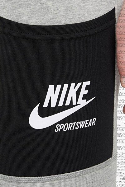 Nike Sportswear Club Ψηλόμεσο κολάν με 2 τσέπες Ψηλόμεσο βαμβακερό γκρι κολάν