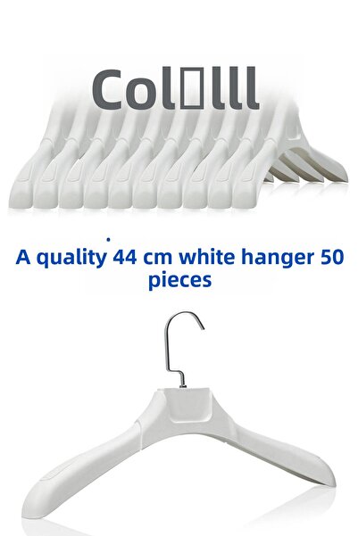Manken İstanbul 50 Pieces Soft White Abs Plastic Hanger Jacket Clothes Hanger Clothing Hanger Shirt Hanger