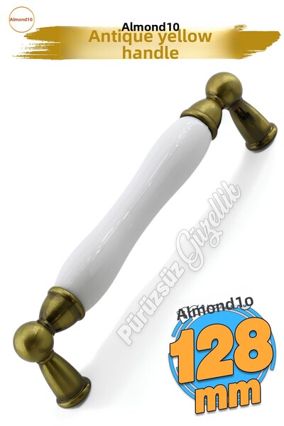 Badem10 Domaniç Porțelan Antic Galben 128 Mm Mobilier Bucătărie Sertar Dulap ...