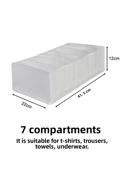 REKHOME 7 compartimente dulap alb sertar interior tip acordeon organizator pliabil pentru rufe