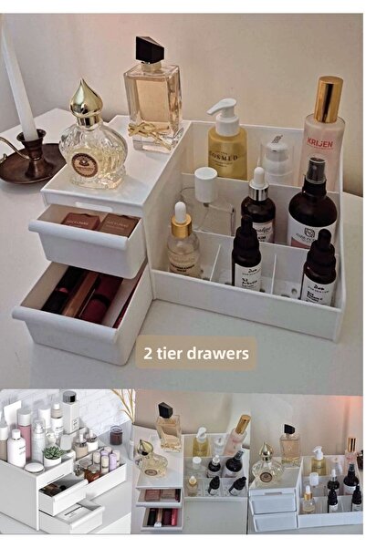 Bayev Ροζ Μακιγιάζ Χειλιών - Οργανωτής Συρταριού και Πινέλου, Πολυεπίπεδος Οργανωτής Γραφείου