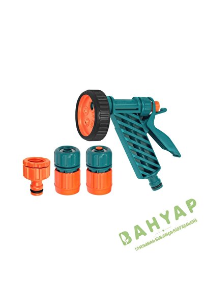 Bahyap Set automat de 4 bucăți pentru irigarea grădinii cu 5 funcții, 1/2"