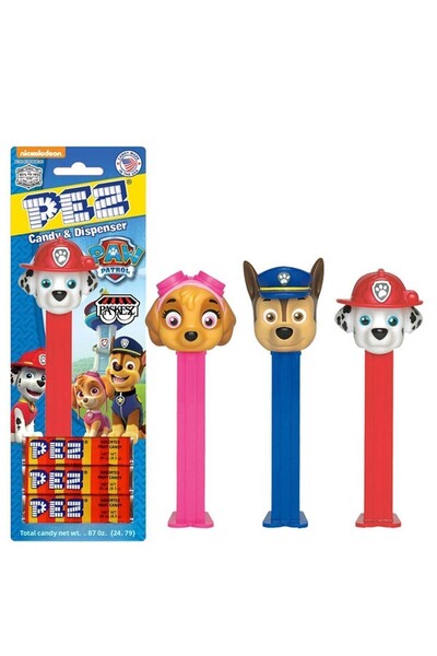 Pez لعبة موزع سلسلة باو باترول + 3 عبوات حلوى احتياطية