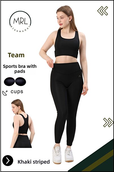 missmaral Women's Sports Suit High Waist Leggings Bustier with Pad Sport Team...