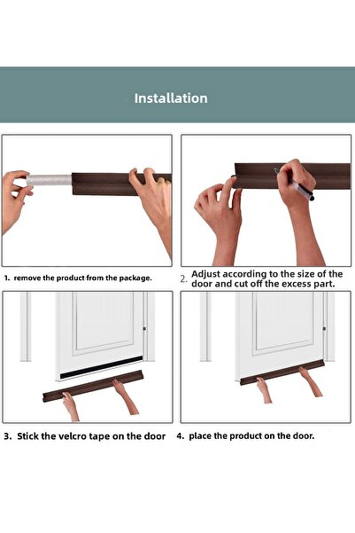 Blessca Under Door Anti Wind Steel Door Heat Insulation Sponge Threshold Pad Windbreaker Dust Cold Sponge