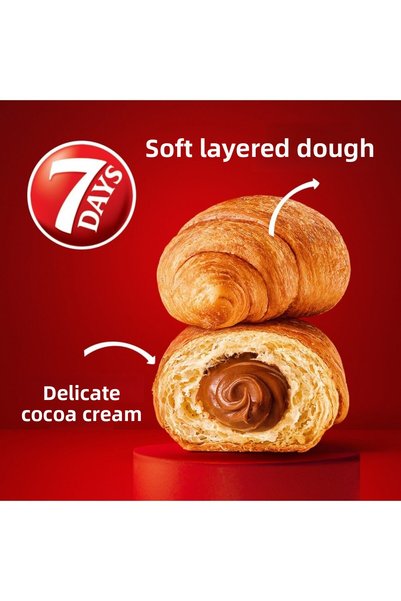 7DAYS Soft Croissant with Liquid Chocolate Cream Filling 60 Gr X 6-Piece Opportunity Pack