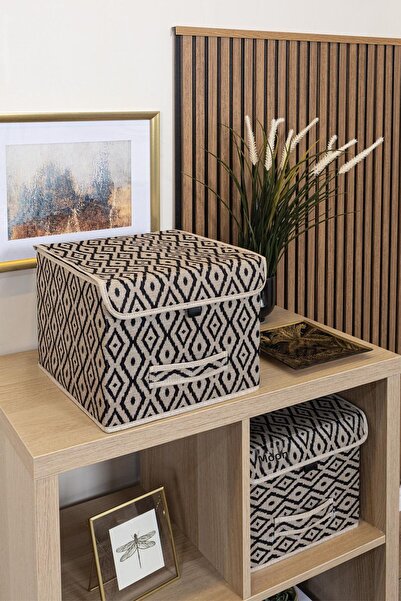 Milenay 30x30x23cm Етнически органайзер с покрита кутия - стилен начин за практично съхранение