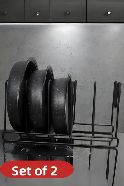 Kitchen Store Πιάτο ταψιού και καπάκι Organizer Ράφι Ντουλάπι κουζίνας Συρμάτ...