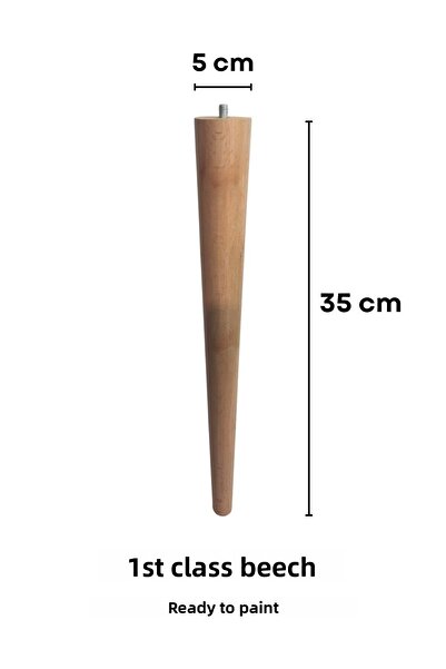 Altın İş Ahşap Entegre Picior conic din lemn 5x5x35 cm, picior pentru mobilă, unitate TV, ridicare dulap, picior pentru masă de cafea unic