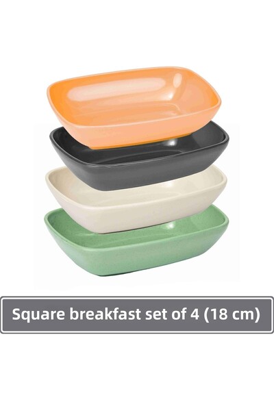 Sunplast Leaf Breakfast & Snack Bowl 4 Pieces (18 Cm)