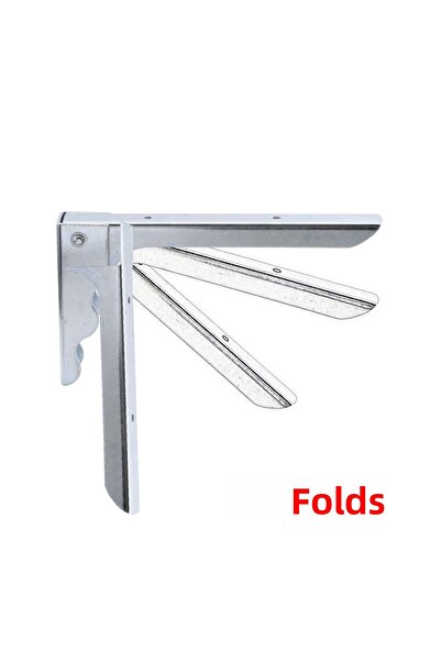 Badem10 Masa de balcon din metal 18 x 10 cm - Montata pe perete, picior pliabil sub raft (2 buc.)