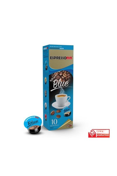 ESPRESSOMM Tchibo Cafissimo Compatible Blue Capsule Coffee - Caffeine-Free! (50 Pieces)