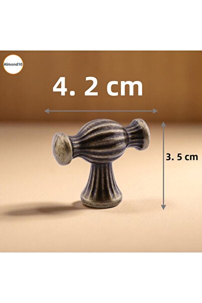 Badem10 Fraction Tumbled Antique Yellow Metal Handle Knob Furniture Drawer Kitchen Cabinet Cupboard Modern Cover Handles