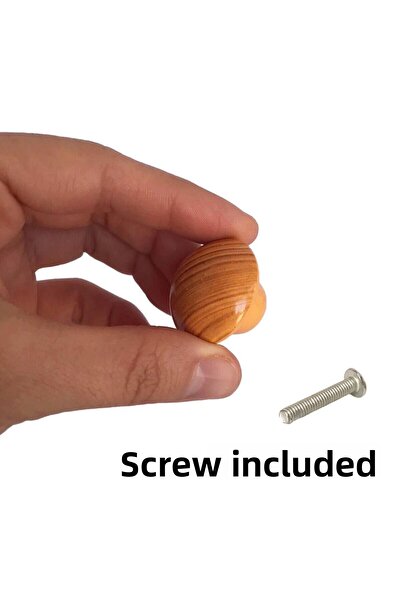 GLASWEN 8Pcs Open Beech Mushroom Button Handle Furniture Drawer Cabinet Door Handle Metal Handle Accessories with Screw