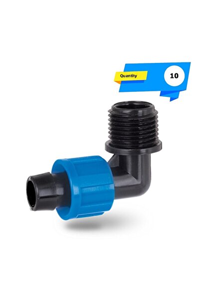POELSAN Drip Irrigation Reverse Lock Male Elbow 16 1/2 (10 Pieces)
