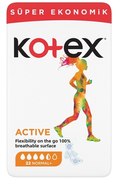 Kotex Ultra Active Super Eco Sanitary Pads Normal 22 Pcs